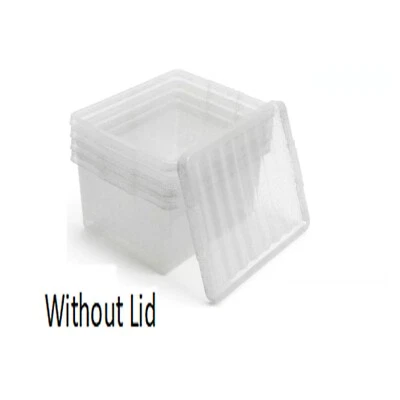 3x 27-L Glitter Storage Box Silver Plastic Home Wardrobe Organizer Lid Missing - Image 1 of 4