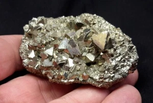 2.5" PYRITE OCTAHEDRON from the Huanzala Mine, Ancash, Peru - Picture 1 of 8