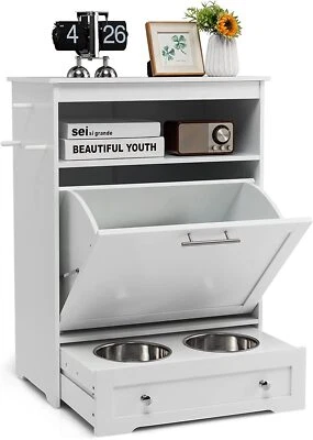 Futterstation 2 in 1 Lagerschrank & Futterschrank Hundefutter - Bild 1 von 4