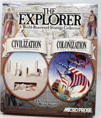 The Explorer Strategy collection MicroProse PC CD-ROM 1997 Video Game Big Box+ - Image 1 of 4