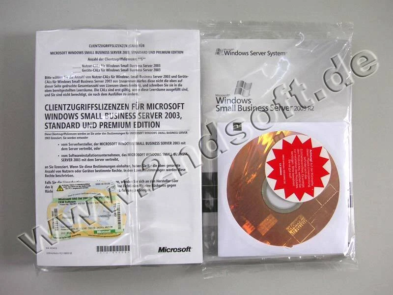 Windows Small Business Server 2003 Standard R2 mit 5 Clients, Vollversion - neu - Bild 1 von 1