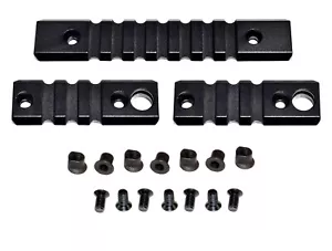 3 pcs Key Mod Rail Section With sling swivel hole, 1pcs 7 slots, 2 pcs 3 slots - Picture 1 of 2
