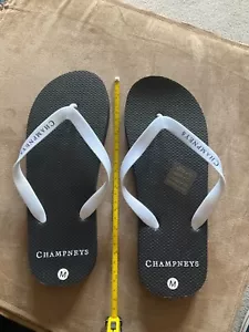 CHAMPNEYS FLIP FLOPS SIZE M (6/7) IN BLACK & WHITE new - Picture 1 of 6
