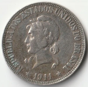MDS BRASIL BRASIL 1000 ARROZ 1911, PLATA #A1 - Imagen 1 de 2