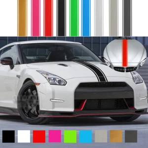 Calcomanía adhesiva de vinilo a rayas de capó de carreras universal impermeable para automóvil SUV camión - Imagen 1 de 19