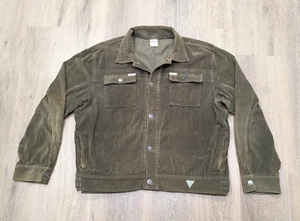 Guess Jacket Mens XL Corduroy Infinite Archives USA Green Workwear Rare READ - Picture 1 of 14