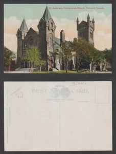 Toronto Ontario ON Postcard St. Andrew's Presbyterian Church Street View Unused - Bild 1 von 3
