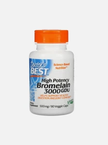 Doctors Best, High Potency Bromelain, 3000 GDU, Joint Comfort, 500mg 90 Veg Caps - Picture 1 of 2