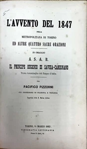 L’AVVENTO DEL 1847 NELLA METROPOLITANA DI TORINO ED ALTRE QUATTRO SACRE ORAZIONI - Imagen 1 de 2