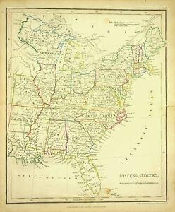 United States map by Dower - Orr & Co London - 1845 - 11.1" x 9"