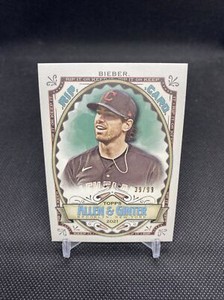 Shane Bieber 2021 Allen and Ginter RIP Card Already RIPPED /99