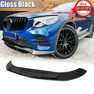 Alerón labial de parachoques delantero negro brillante para Mercedes X253 GLC250 GLC300 GLC43  - Imagen 1 de 12