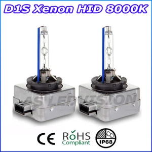 2x D1S Bulbs Xenon HID 35W Ice Blue 8000K For AUDI Q7 A3 8P A4 B6 TT 8J A4 B7 - Picture 1 of 6