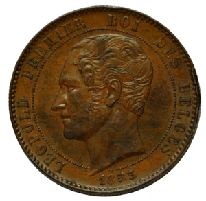 BELGIUM 1853 10 CENTIMES MARRIAGE DUKE & DUTCHESS OF BRABANT - Picture 1 of 4