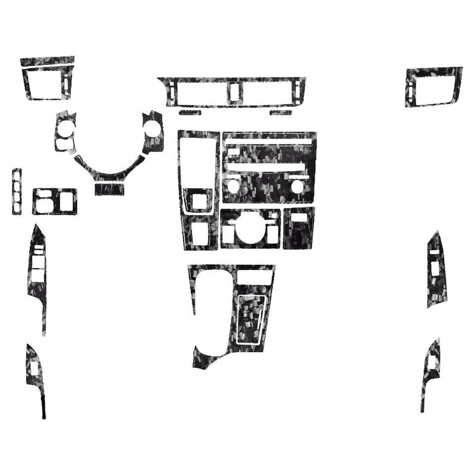 Kits completos de molduras interiores de fibra de carbono forjada de 26 piezas para Lexus CT CT200h 11-17 Foto 1 de 4