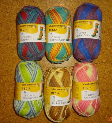 79,50 €/1 kg Regia Cotton Cocktail Sockenwolle 100 g Sommer mit Baumwolle - Bild 1 von 2