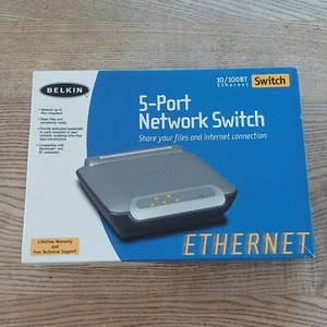 Belkin 5 Port Network Switch - 10/100BT Ethernet For Mac and PC - Picture 1 of 15