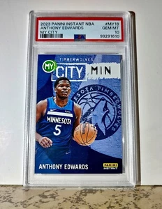 Anthony Edwards 2023 Panini MyCity NBA #MY-18 Basketball Card PSA 10 Gem Mint - Picture 1 of 2