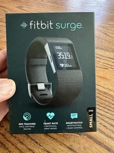 Fitbit Surge Fitness Super Watch Activity Tracker - Nero GPS Small Nuovo Sigillato - Foto 1 di 4