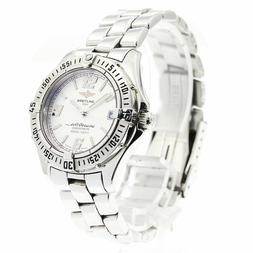 BREITLING A57350 Colt Ocean Date quadrante quarzo cassa argento misura (w) 33 mm donna