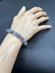 天然A货翡翠-9,5mm 乌鸡种翡翠女士手串 Natürliches Typ A Jadeit Schwarz & Grau Jadeit Jade Armband - Bild 1 von 13