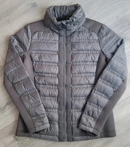 Michael Kors Packable Down Puffer Jacket Gray Quilted Hidden Hood Size Small - Picture 1 of 4