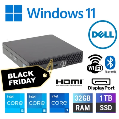 CHEAP FAST Windows 11 TINY MINI Desktop PC CORE i7 6TH 32GB RAM 1TB SSD WIFI 01 - Image 1 of 4