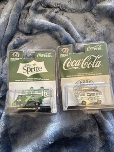 M2 Machines 1965 Coca - Cola Dodge A-100 Camper & Econoline Delivery Vans 2 Pack - Picture 1 of 2