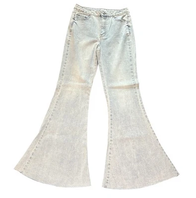 Pantalones de mezclilla Forever 21 acampanados boho elásticos lavados ligeros para mujer talla 28 Foto 1 de 4
