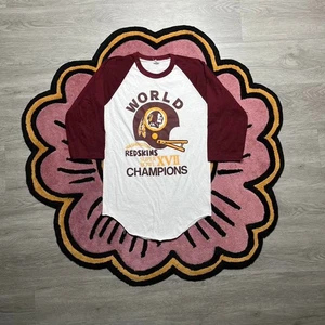 Vintage 80’s Washington Redskins Super Bowl XVII Champions Raglan T-shirt Sz M - Picture 1 of 5