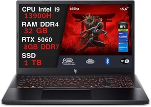 NOTEBOOK ACER NITRO V15 INTEL I9 32GB DDR5 RAM 1TB SSD 15.6 RTX 5060 WIN11 - Foto 1 di 6