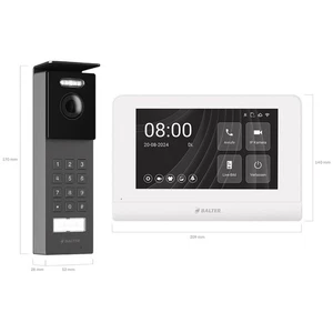 BALTER ENTRI S Set Full HD Video Door Phone Intercom with 1x 7" HD WiFi Monitor 1 FAM - Picture 1 of 8