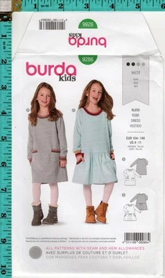 Vestido para niñas Burda niños costura artesanía patrón 9286 4T-11 ¡NUEVO ENVÍO GRATUITO! Foto 1 de 3