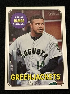 2018 Topps Heritage Minor League Edition - Heliot Ramos #135 (RC) SF Giants - Picture 1 of 2