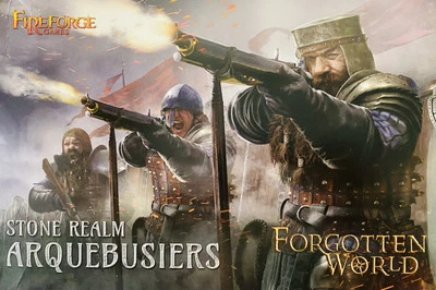 Forgotten World Stone Realm Arquebusiers • NUEVO 2 Sprues • 6 Minis • Fireforge Foto 1 de 4