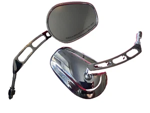 Specchietti Retrovisori X-MT Cromati Sportster Softail Dyna Harley Davidson 8mm - Foto 1 di 9