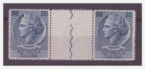 SIRACUSANA RAD 1954 - 200 LIRE PAAR MIT ZWISCHENRAUM NEU ** POSTFRISCH - Bild 1 von 1