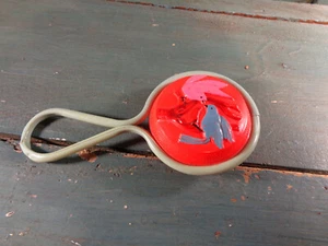 Ancien jouet hochet bébé poupon oiseaux  années 50 colombe plastique dur jeu - Photo 1/6
