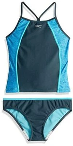 Speedo Girls Two Pieces Tankini Swimwear Asphalt Size 12 1515 - Picture 1 of 2