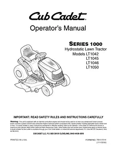 Manuale parti Cub Cadet per LT1042-LT1045-LT1046-LT1050 - Foto 1 di 1