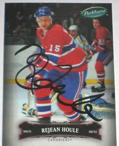 REJEAN HOULE SIGNED UPPER DECK PARKHURST MONTREAL CANADIENS CARD AUTOGRAPH AUTO! - Picture 1 of 1