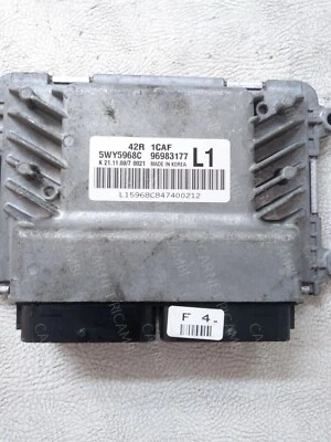 96983177 CENTRALINA MOTORE CHEVROLET AVEO 1.2 GPL 62KW SIEMENS 42R 5WY5968C 1CAF - Immagine 1 di 4