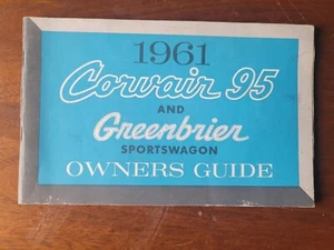 1961 Chevrolet Corvair 95 and Greenbrier Owners Manual User Guide Reference 1st  - Bild 1 von 4