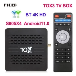 Tox 3 Android 11.0 Smart TV Box Amlogic S905X4 HDMI Wifi 1000M 4K Media Player - Bild 1 von 17