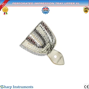 Dental Perforated Impression Tray XL Upper Molars Autoclavable Stainless Steel - Picture 1 of 1