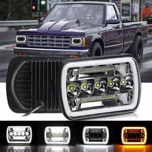 Fit 82-93 Chevy S10 Blazer GMC S15 7X6 Projector Halo LED Headlight Hi/Lo - Picture 1 of 13