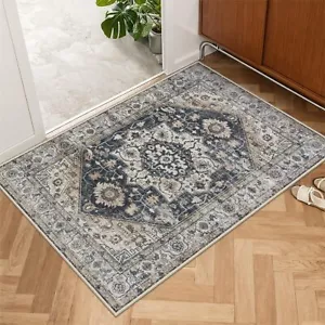 Indoor Door Mat Retro Floor Mat Non Slip Washable Doormat Large Size Quickly ... - Picture 1 of 7