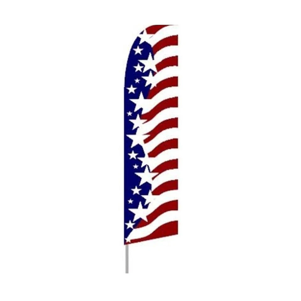 Usa Swooper Flutter Feather Flag | 3ft W x 11.5ft Tall - Image 1 of 1