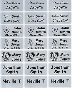 96+36 FREE Light Silver Personalised Name Label - Med (30*15mm) Dishwasher Safe - Picture 1 of 5