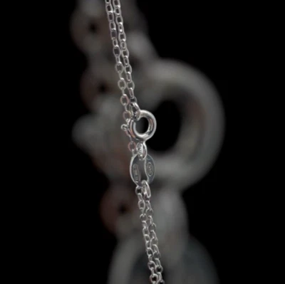 COLLANA CATENINA SOTTILE UOMO DONNA COLORE ARGENTO ARGENTO 925 RODIATO ITALIANO. - Immagine 1 di 4